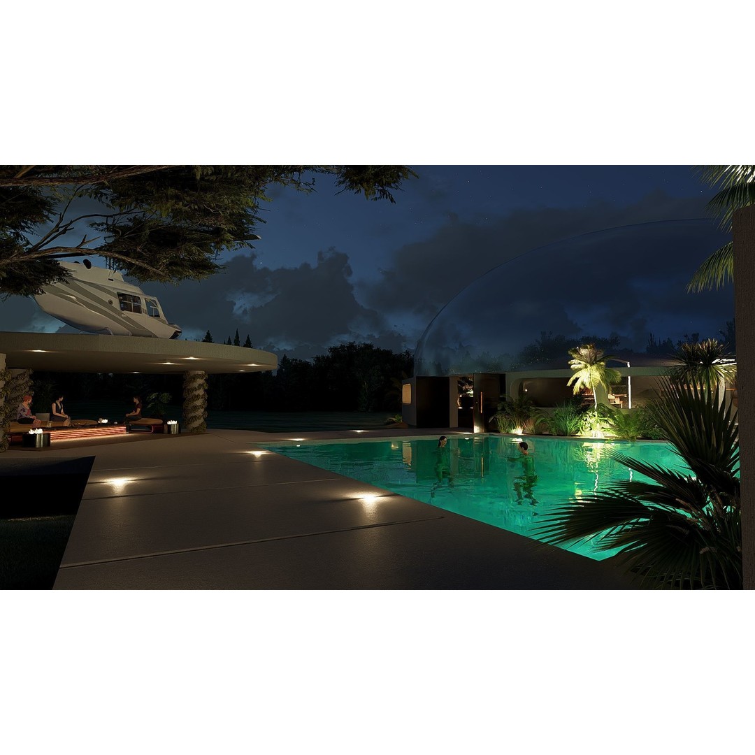 Futuristic Dome House 3D Model – Luxury Architecture Design, SketchUp - View 37