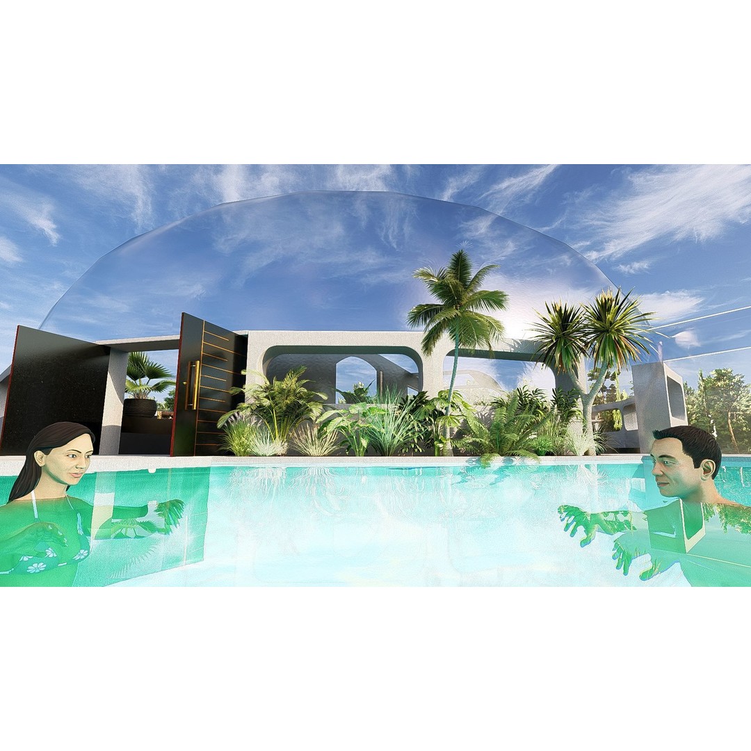 Futuristic Dome House 3D Model – Luxury Architecture Design, SketchUp - View 44