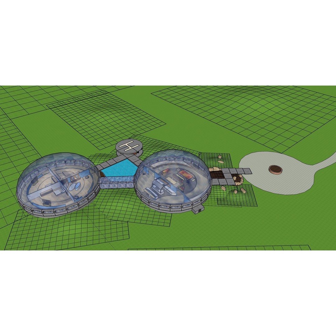 Futuristic Dome House 3D Model – Luxury Architecture Design, SketchUp - View 45