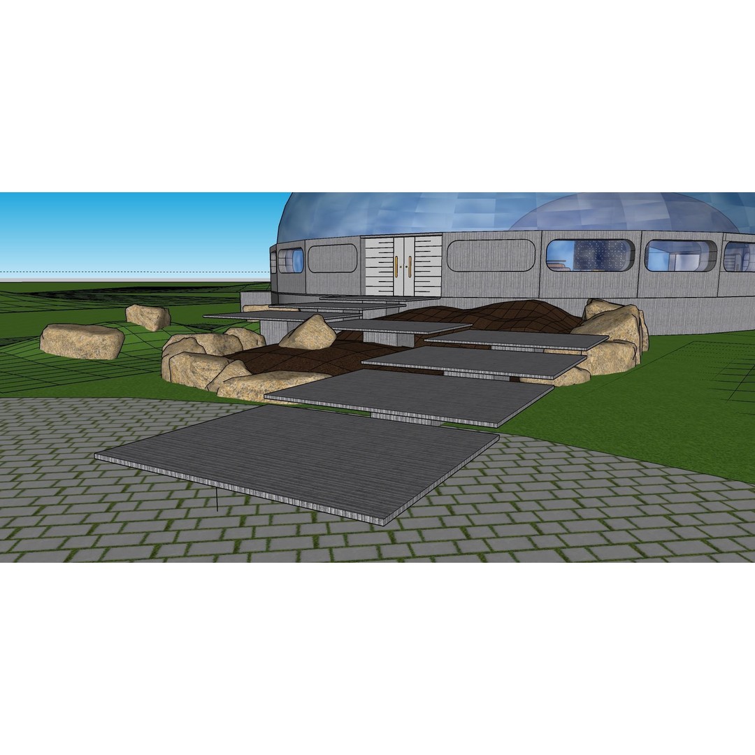 Futuristic Dome House 3D Model – Luxury Architecture Design, SketchUp - View 47