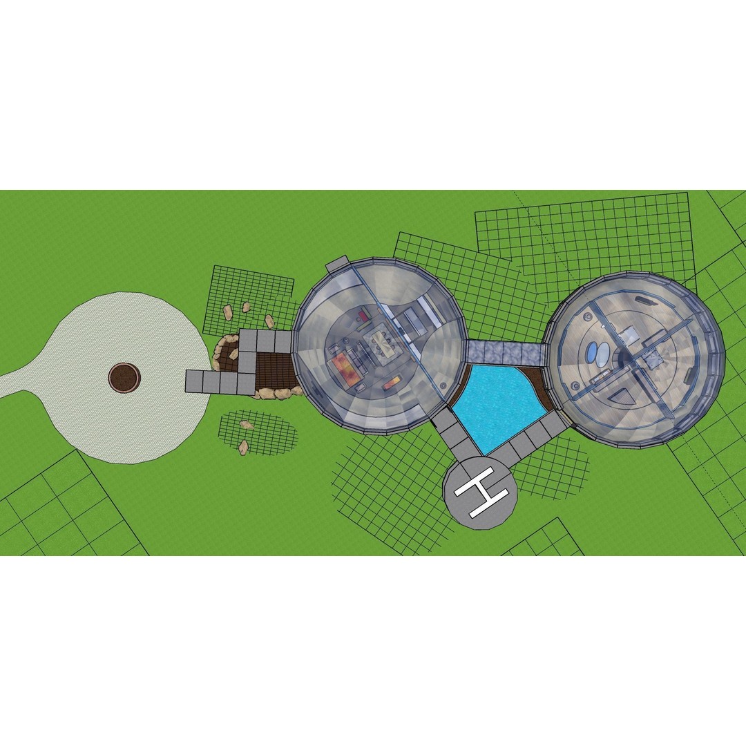 Futuristic Dome House 3D Model – Luxury Architecture Design, SketchUp - View 48