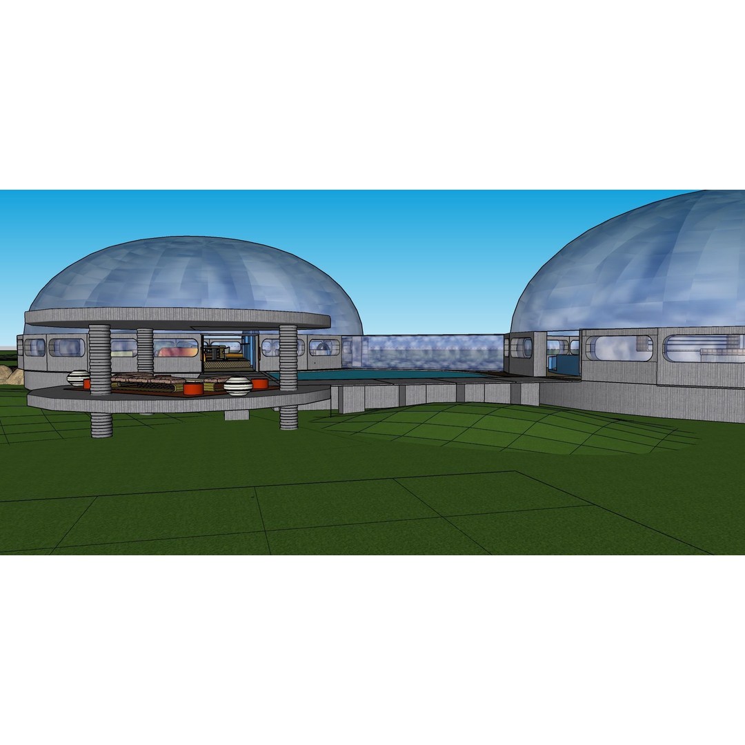 Futuristic Dome House 3D Model – Luxury Architecture Design, SketchUp - View 49