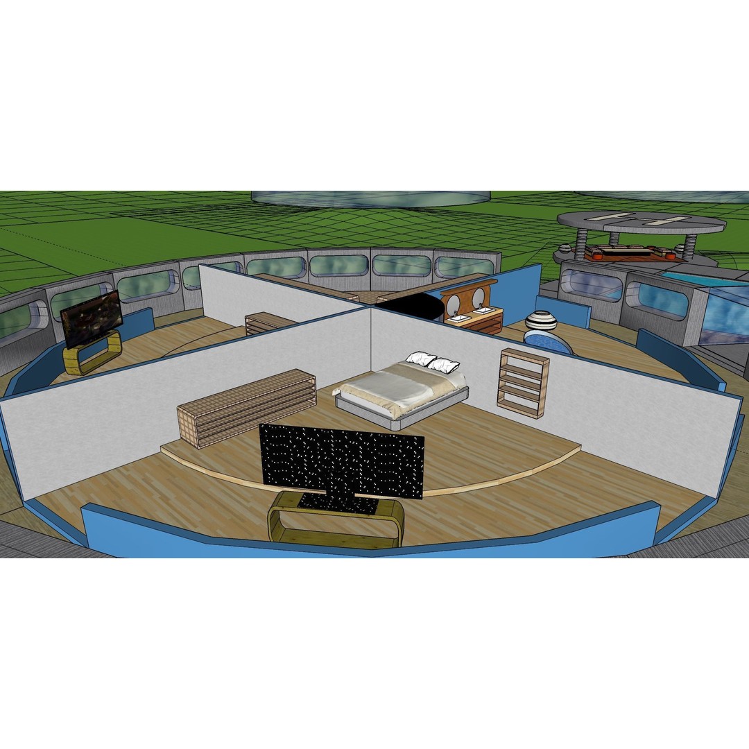 Futuristic Dome House 3D Model – Luxury Architecture Design, SketchUp - View 56