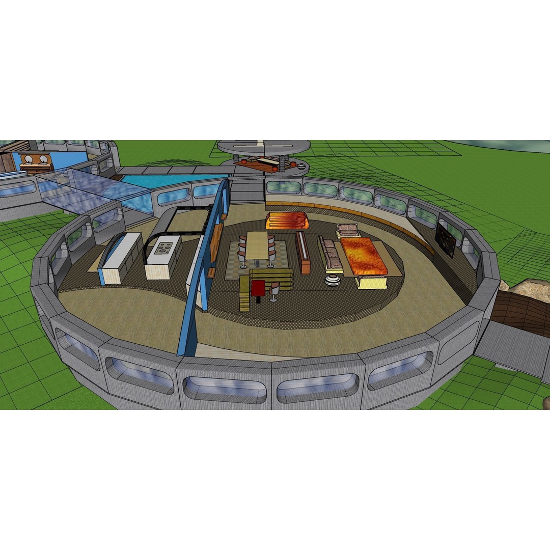 Futuristic Dome House 3D Model – Luxury Architecture Design, SketchUp - View 57