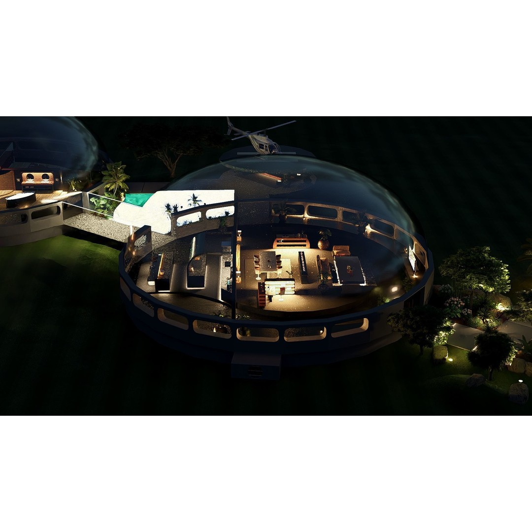Futuristic Dome House 3D Model – Luxury Architecture Design, SketchUp - View 7
