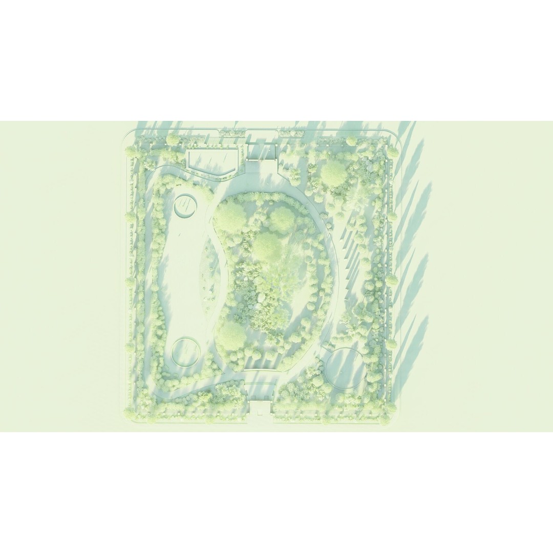 Public Park 3D Model – Private Landscape, PBR Textures, FBX