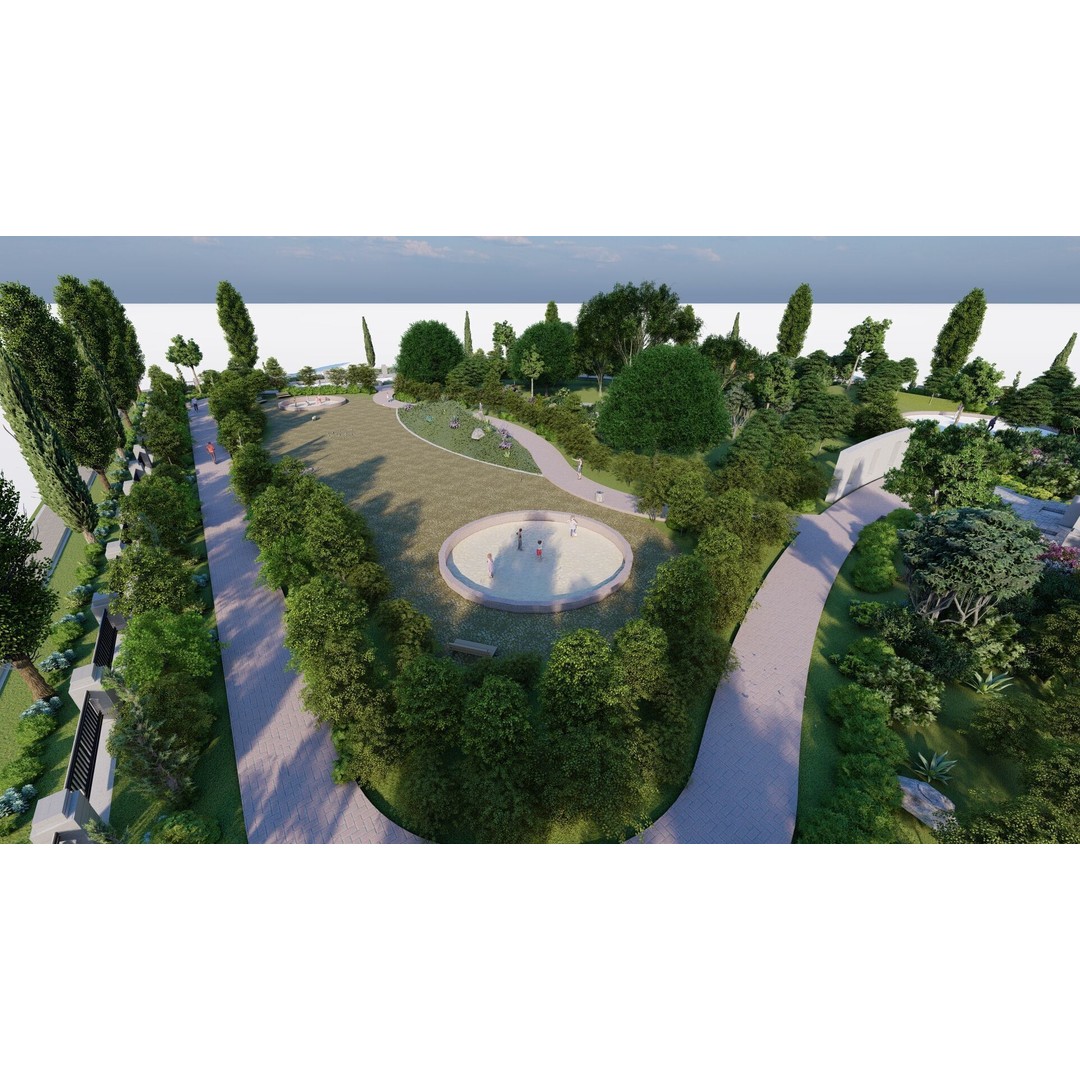 Public Park 3D Model – Private Landscape, PBR Textures, FBX - View 17