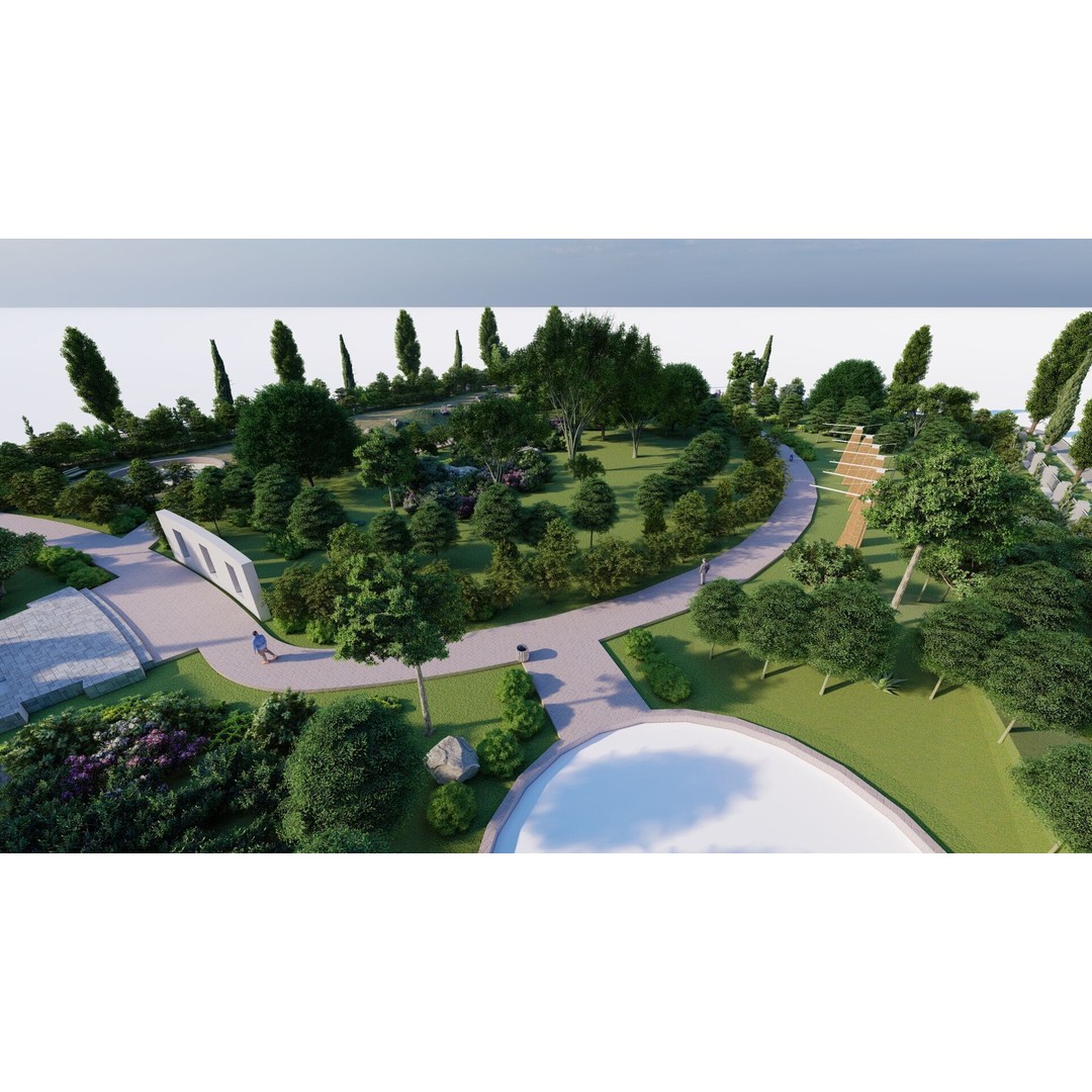 Public Park 3D Model – Private Landscape, PBR Textures, FBX - View 18