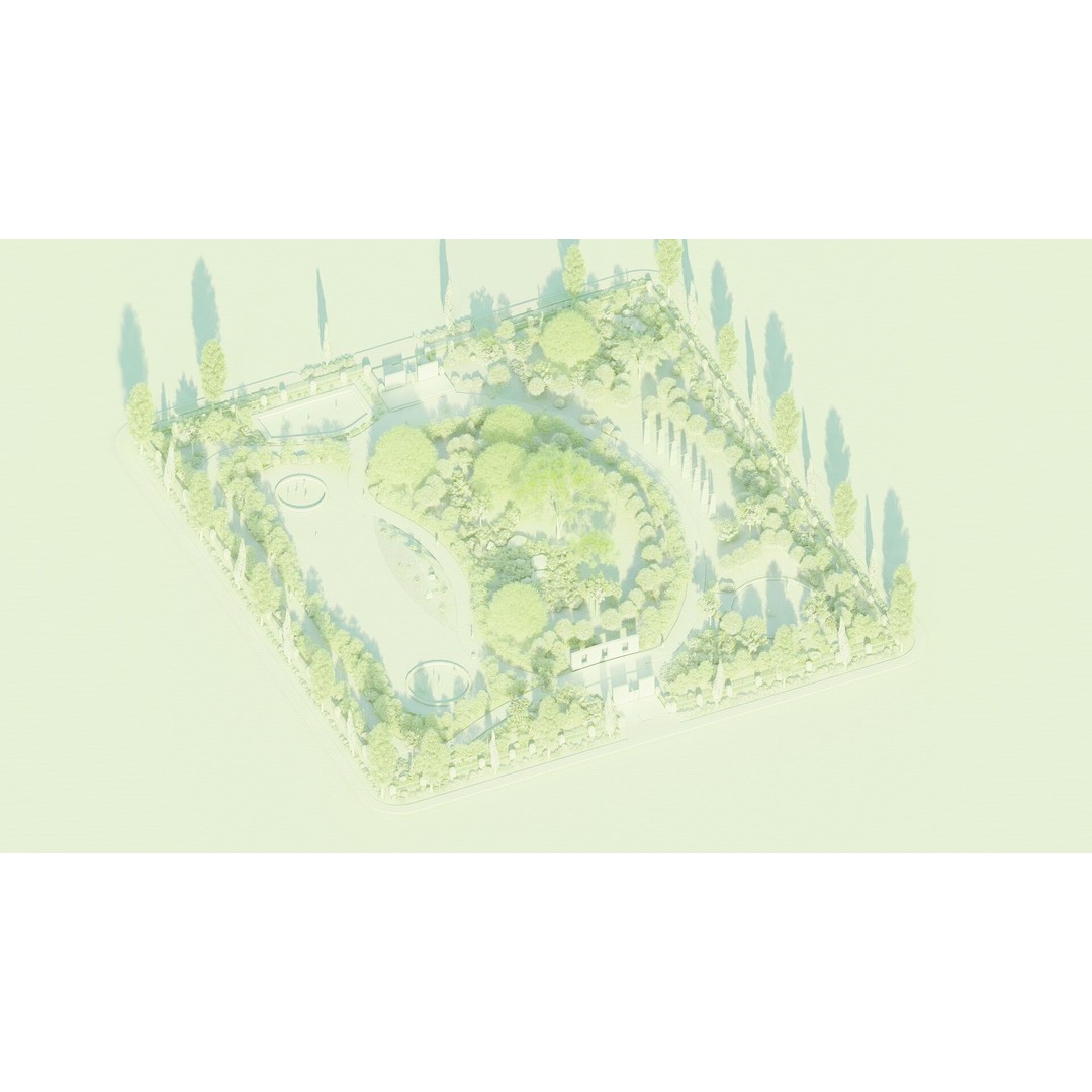 Public Park 3D Model – Private Landscape, PBR Textures, FBX - View 23