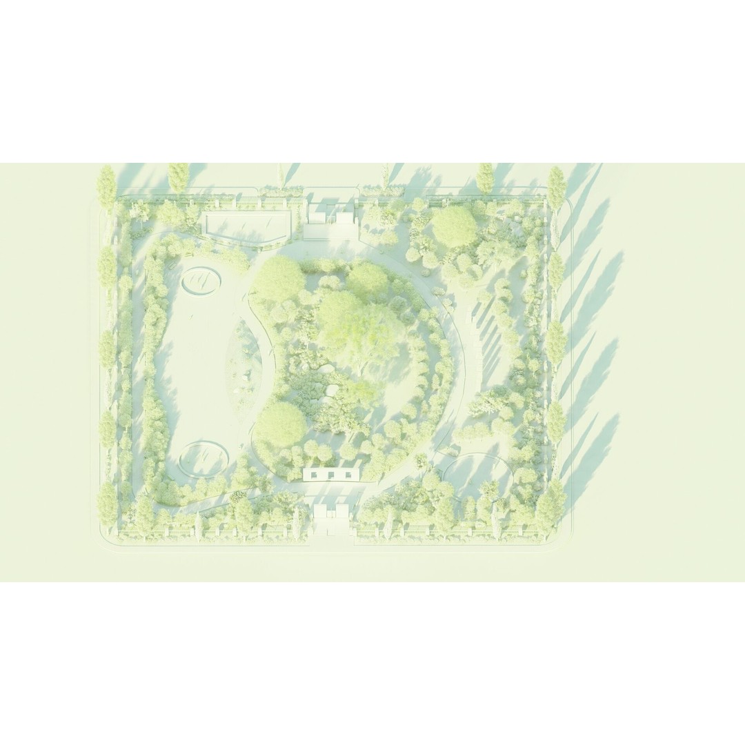 Public Park 3D Model – Private Landscape, PBR Textures, FBX - View 25