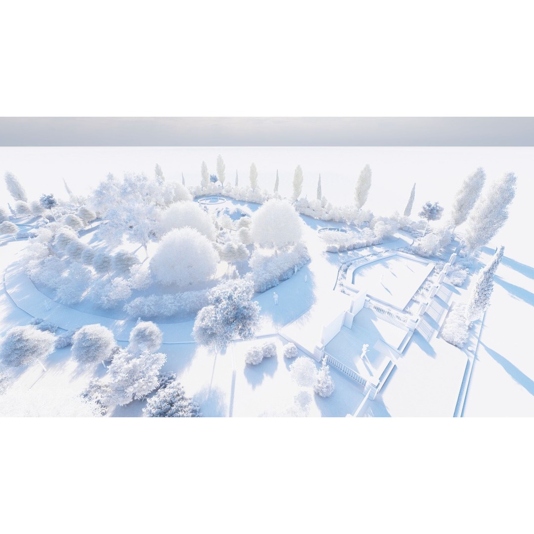 Public Park 3D Model – Private Landscape, PBR Textures, FBX - View 29