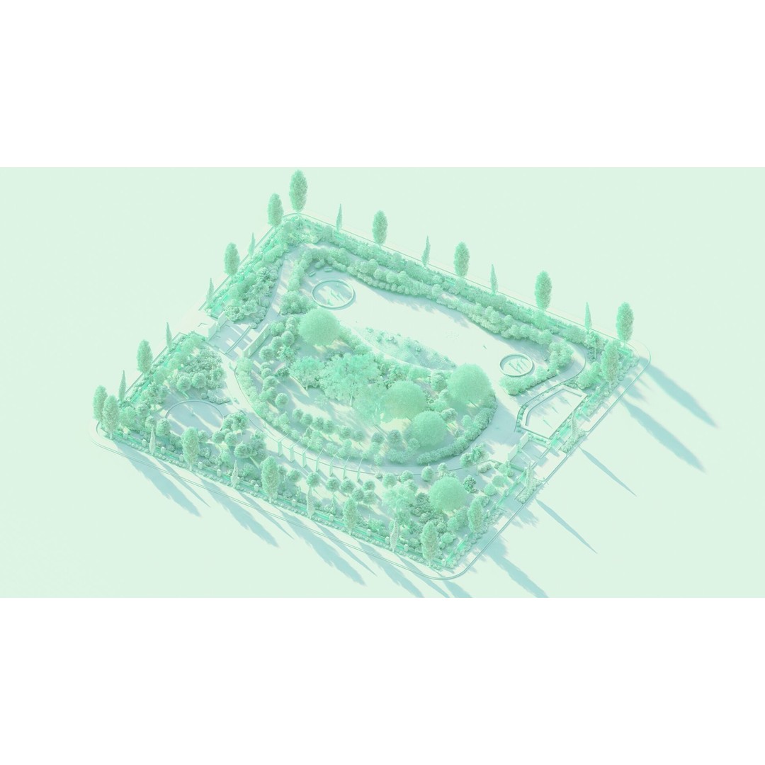 Public Park 3D Model – Private Landscape, PBR Textures, FBX - View 31