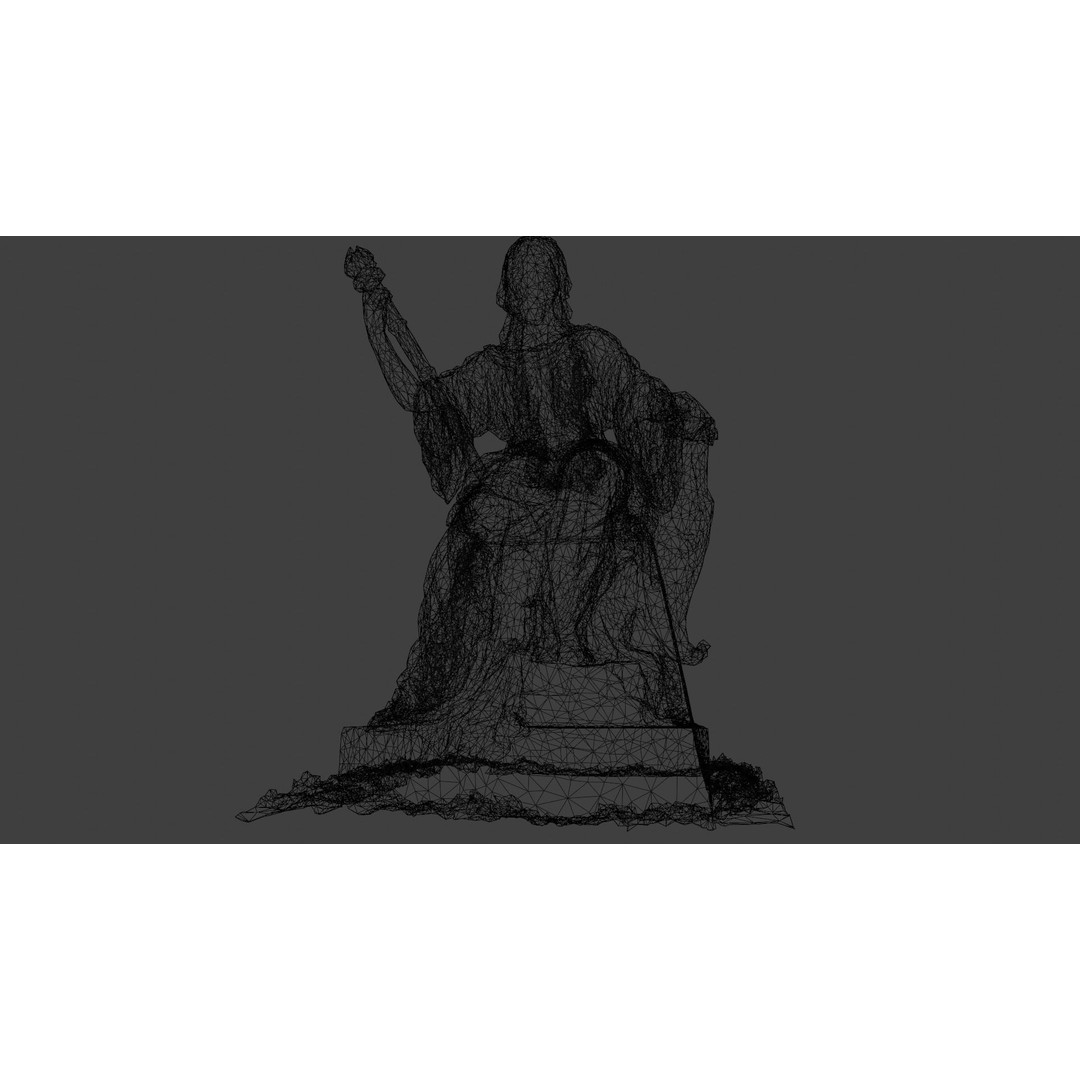 Tolerance Statue 3D Model – Low Poly Sculpture, FBX, PBR Textures - View 18