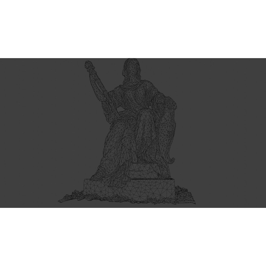 Tolerance Statue 3D Model – Low Poly Sculpture, FBX, PBR Textures - View 19