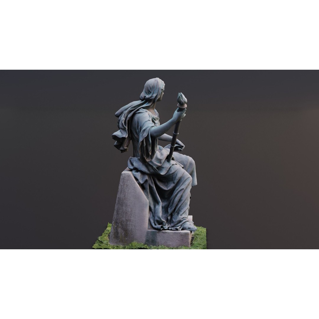 Tolerance Statue 3D Model – Low Poly Sculpture, FBX, PBR Textures - View 21