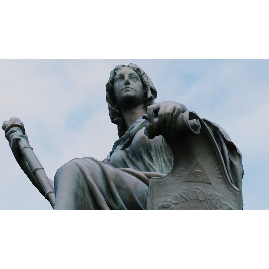 Tolerance Statue 3D Model – Low Poly Sculpture, FBX, PBR Textures - View 3