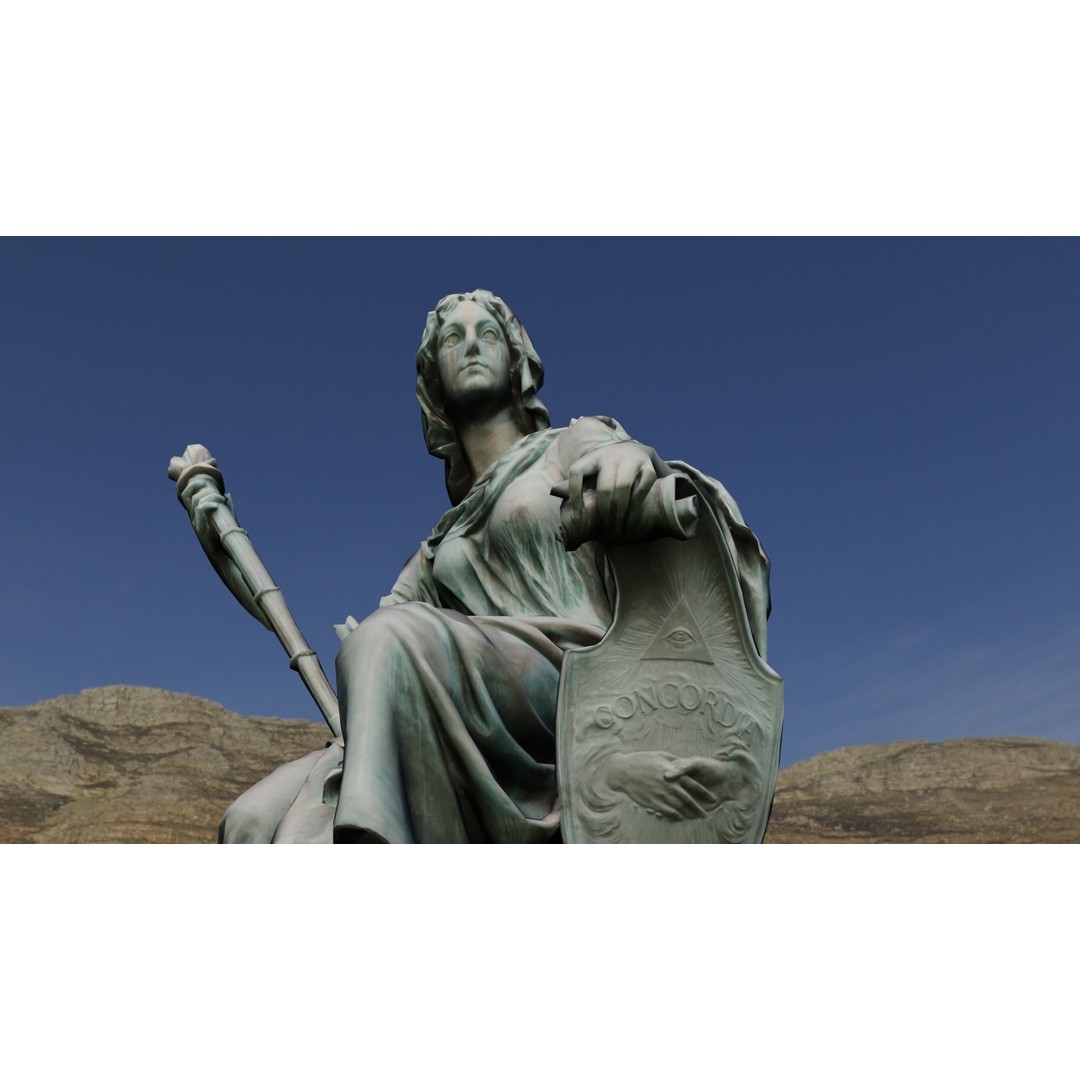 Tolerance Statue 3D Model – Low Poly Sculpture, FBX, PBR Textures - View 6