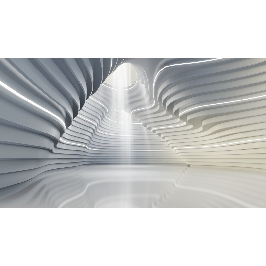 Abstract Concept Hall 3D Model – High Poly Interior Asset, Blender, FBX - View 4