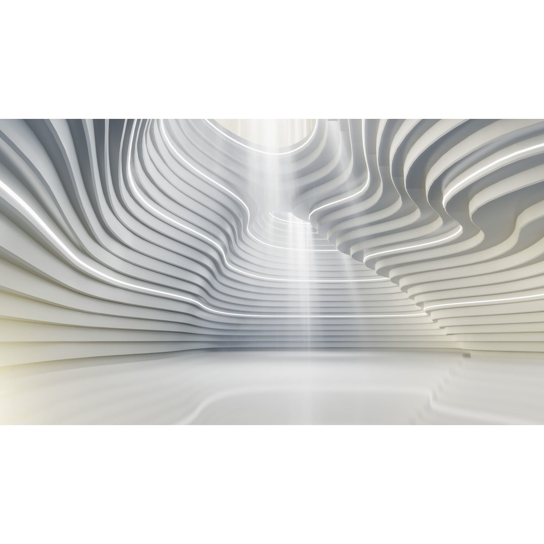 Abstract Concept Hall 3D Model – High Poly Interior Asset, Blender, FBX - View 7