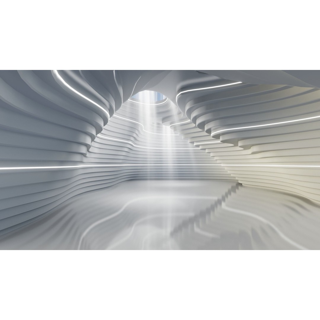 Abstract Concept Hall 3D Model – High Poly Interior Asset, Blender, FBX - View 8