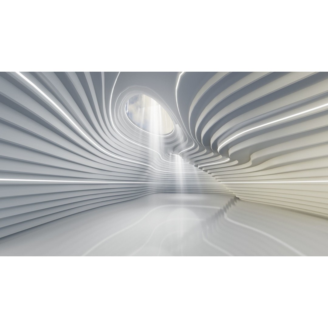 Abstract Concept Hall 3D Model – High Poly Interior Asset, Blender, FBX - View 9