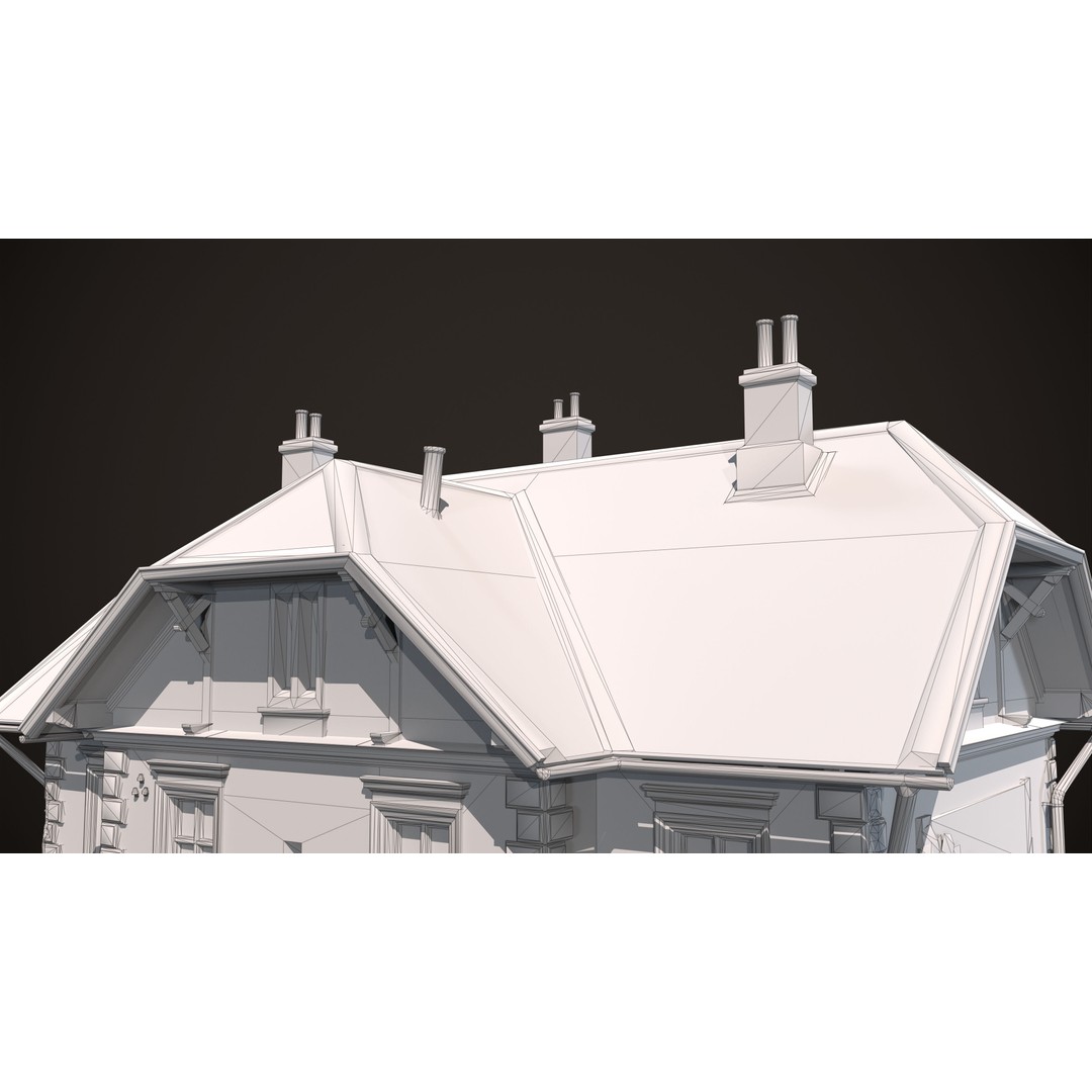 Abandoned Railroad Station House 3D Model – Low Poly PBR Game Asset, FBX - View 13