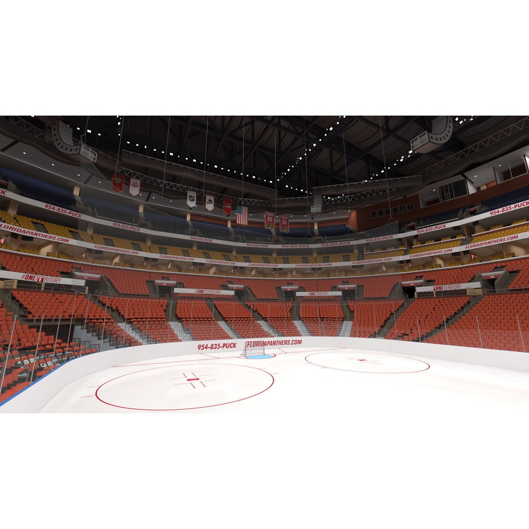 Interior FLA Live Arena 3D Model – Modern Indoor Sports Venue, FBX - View 15