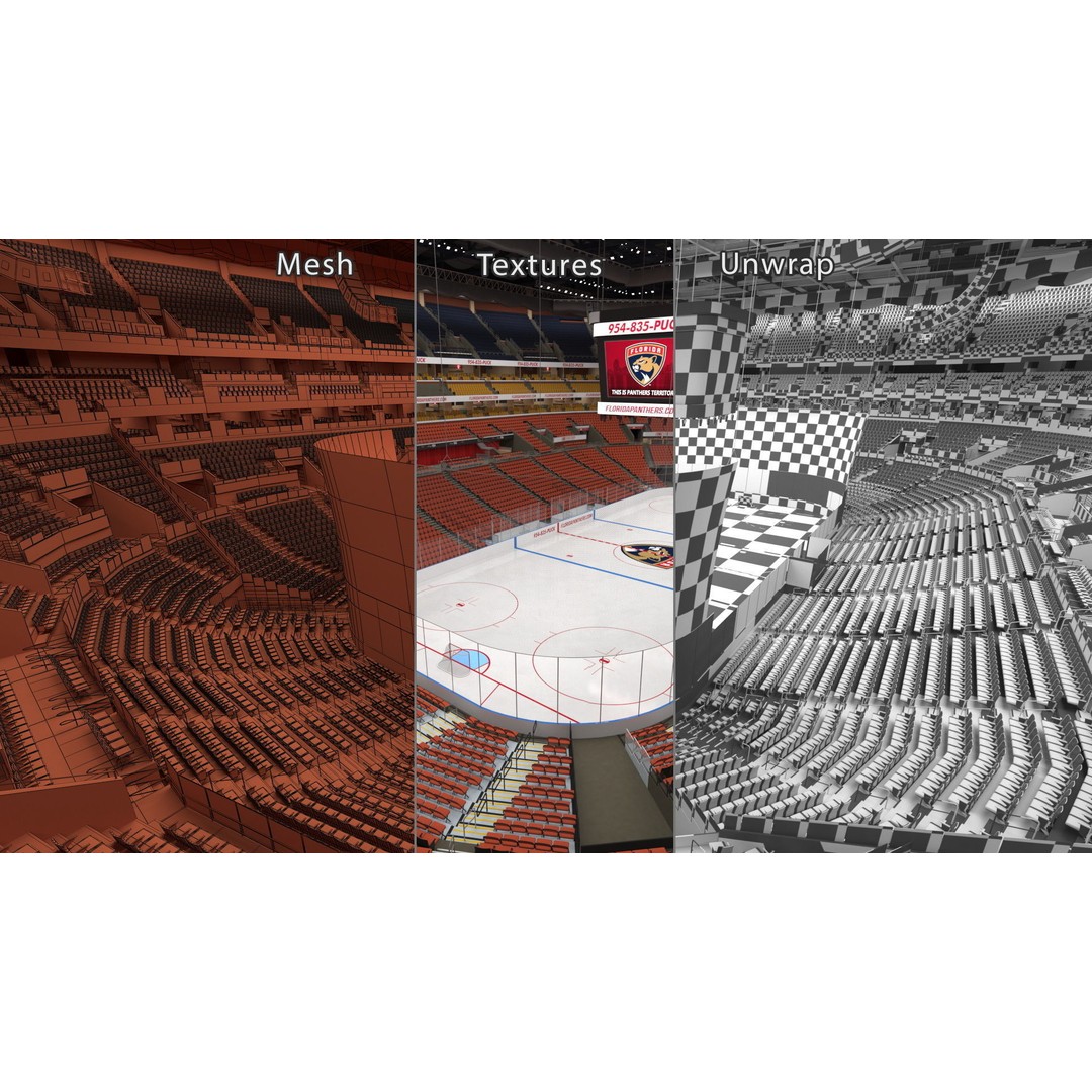 Interior FLA Live Arena 3D Model – Modern Indoor Sports Venue, FBX - View 25