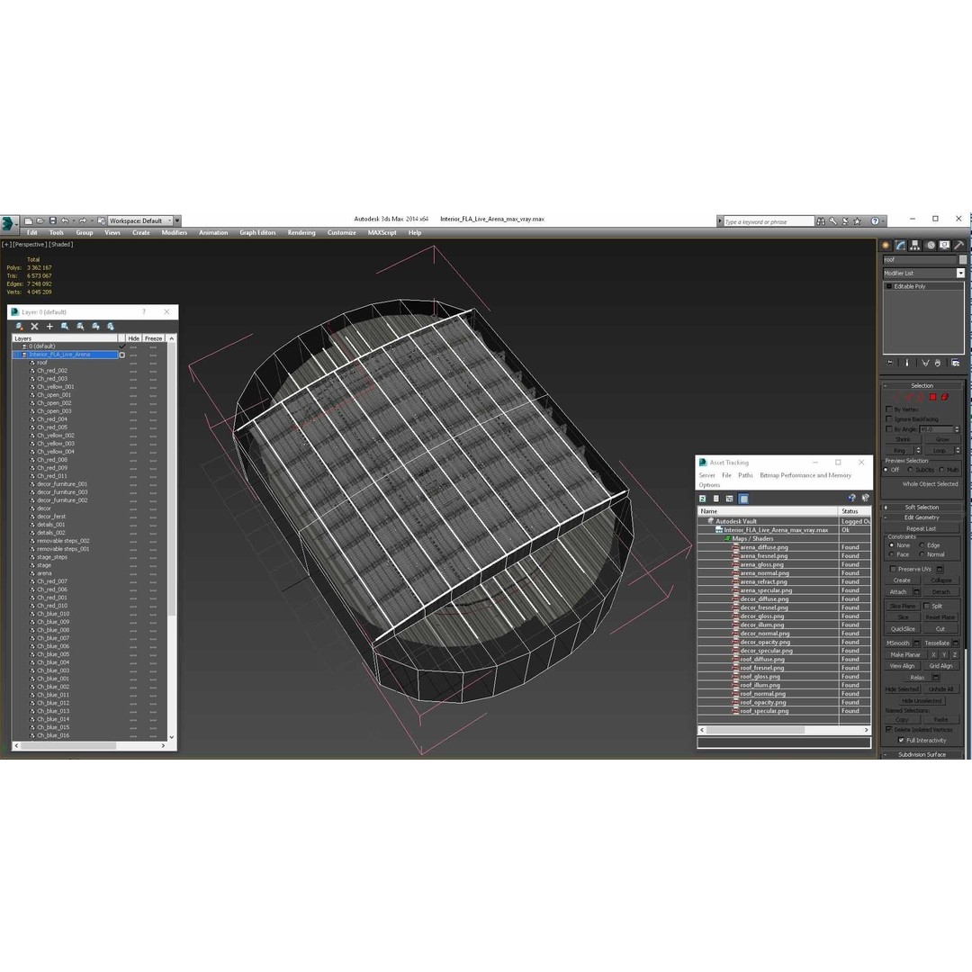 Interior FLA Live Arena 3D Model – Modern Indoor Sports Venue, FBX - View 32