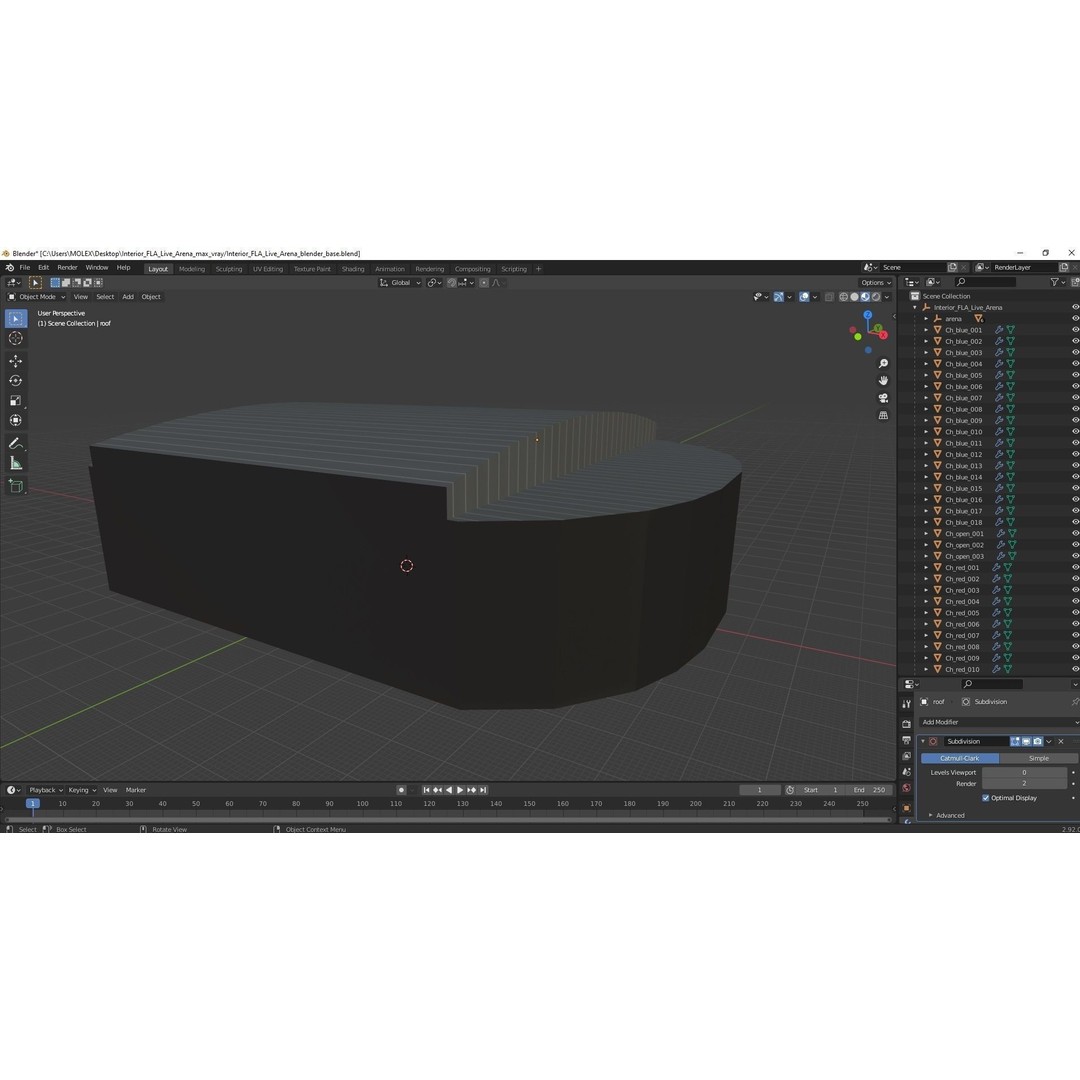Interior FLA Live Arena 3D Model – Modern Indoor Sports Venue, FBX - View 33
