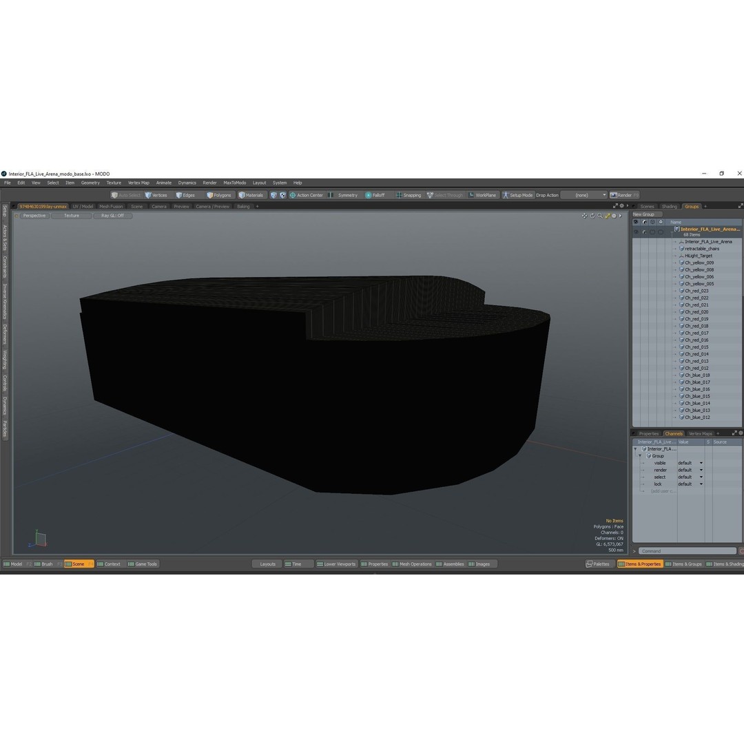 Interior FLA Live Arena 3D Model – Modern Indoor Sports Venue, FBX - View 35