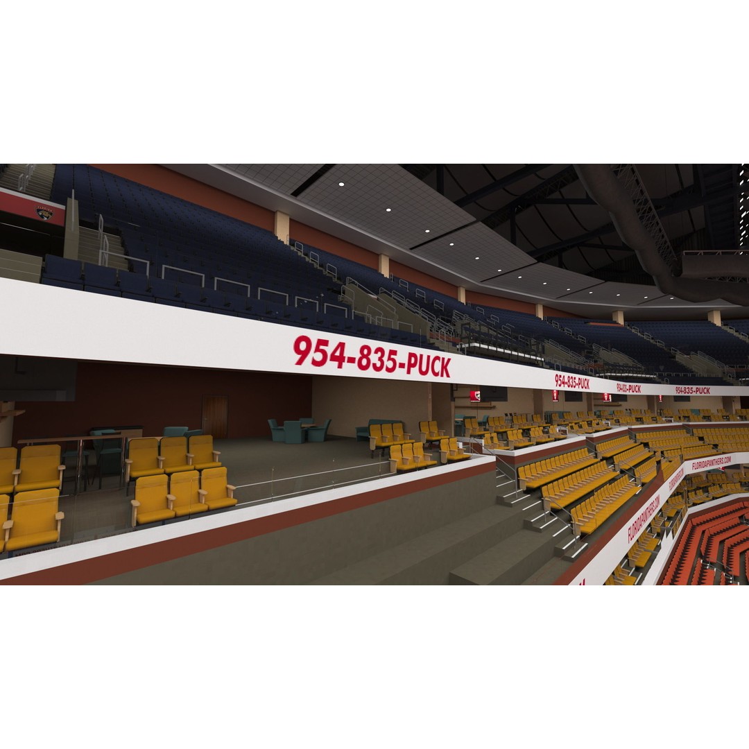Interior FLA Live Arena 3D Model – Modern Indoor Sports Venue, FBX - View 9