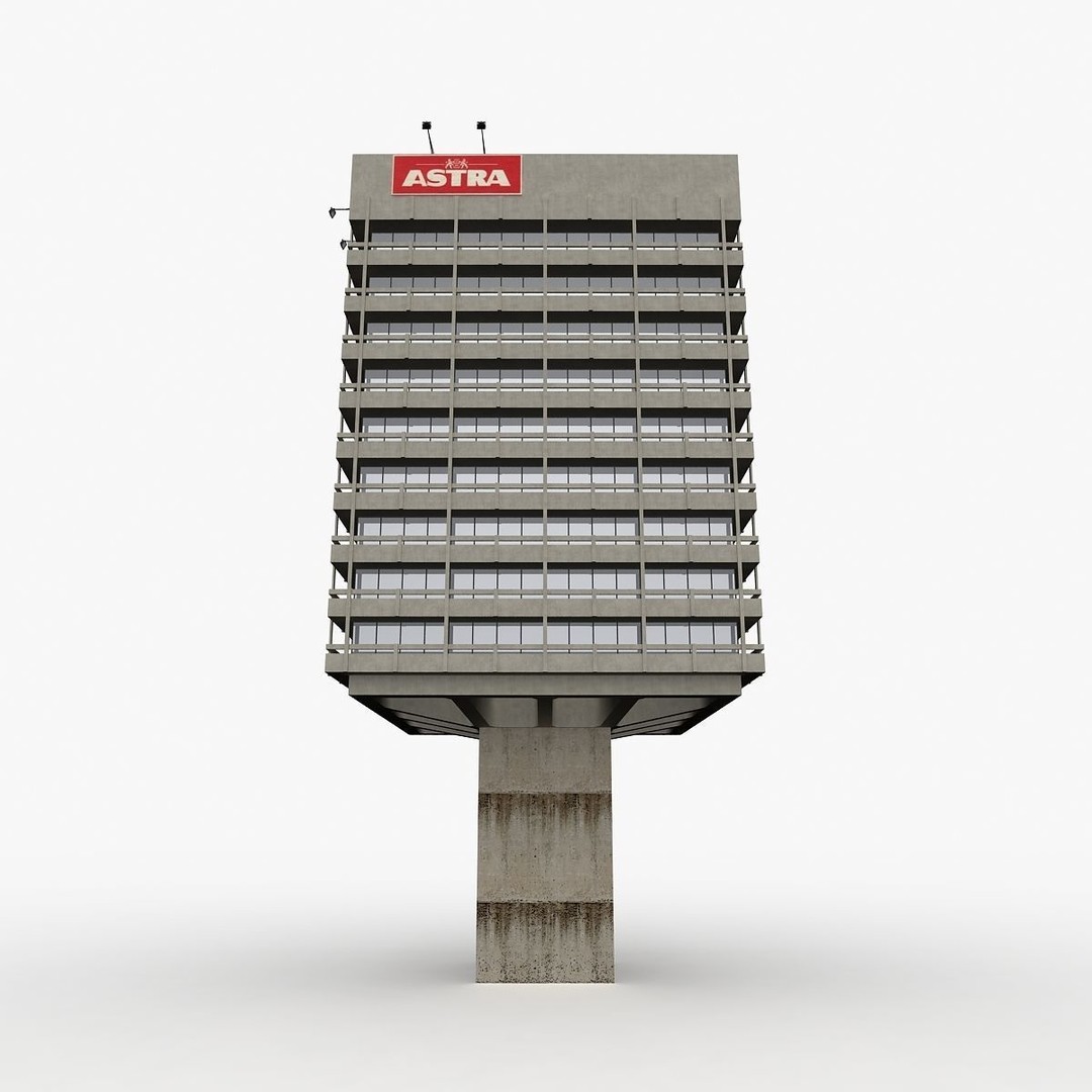 Astra Building 3D Model – Low Poly Architectural Asset, FBX/OBJ