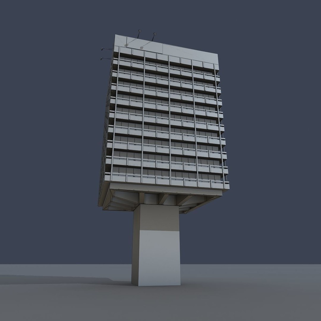Astra Building 3D Model – Low Poly Architectural Asset, FBX/OBJ - View 22