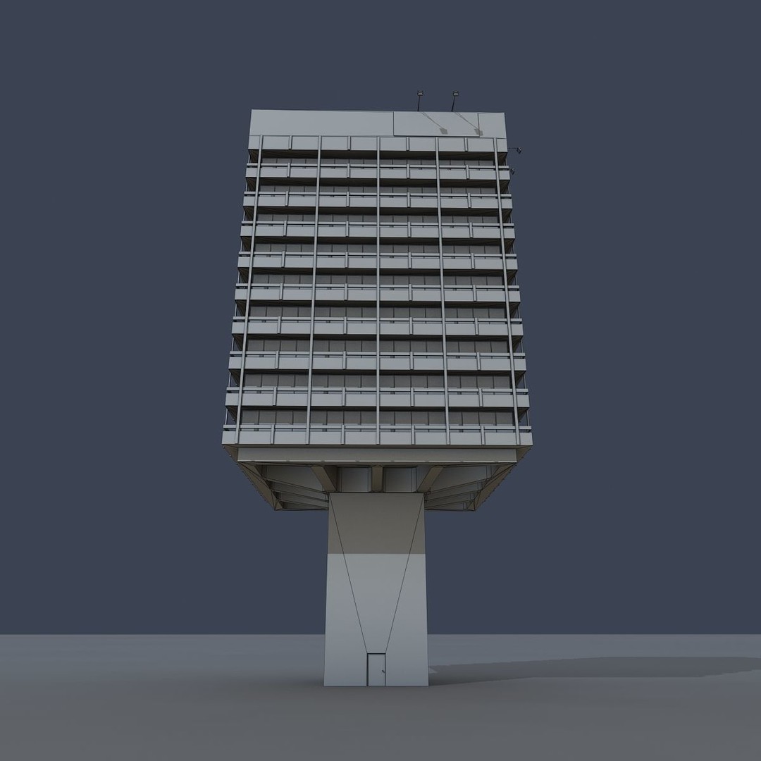 Astra Building 3D Model – Low Poly Architectural Asset, FBX/OBJ - View 26
