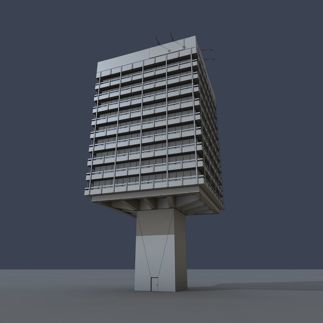 Astra Building 3D Model – Low Poly Architectural Asset, FBX/OBJ - View 27