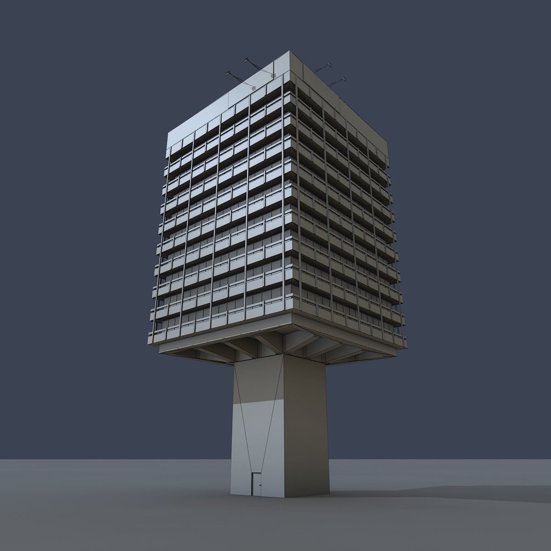 Astra Building 3D Model – Low Poly Architectural Asset, FBX/OBJ - View 28