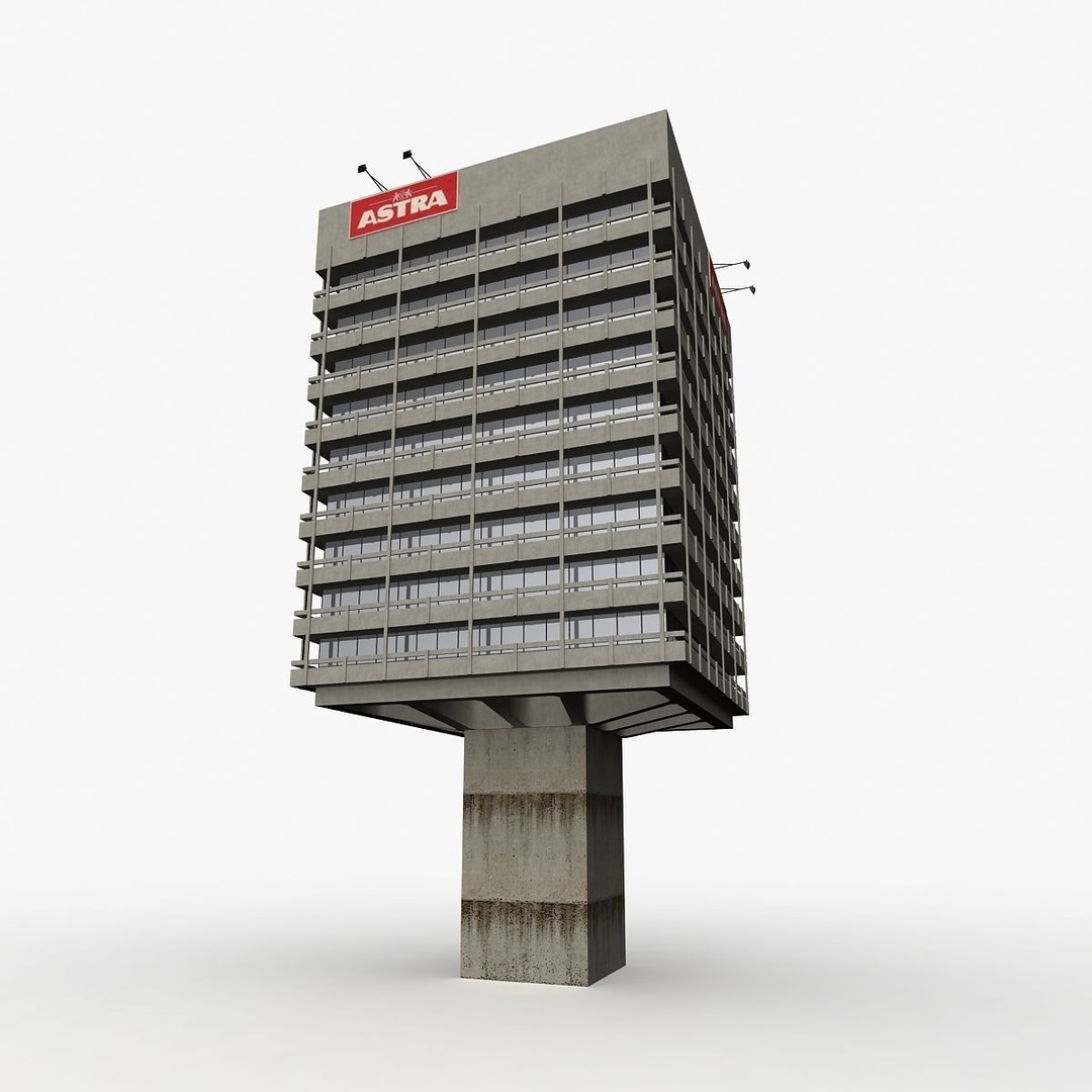 Astra Building 3D Model – Low Poly Architectural Asset, FBX/OBJ - View 32