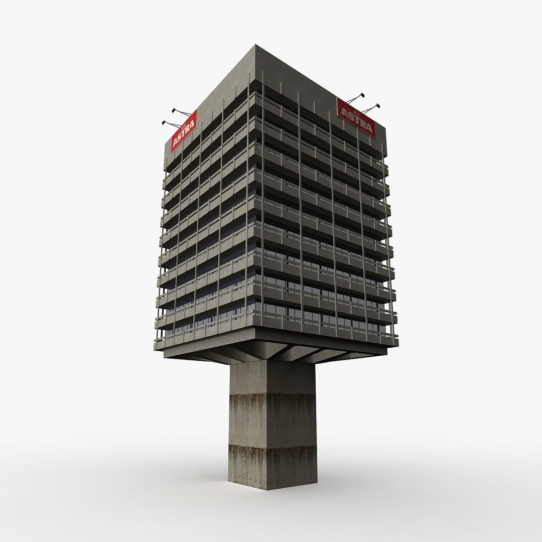 Astra Building 3D Model – Low Poly Architectural Asset, FBX/OBJ - View 33