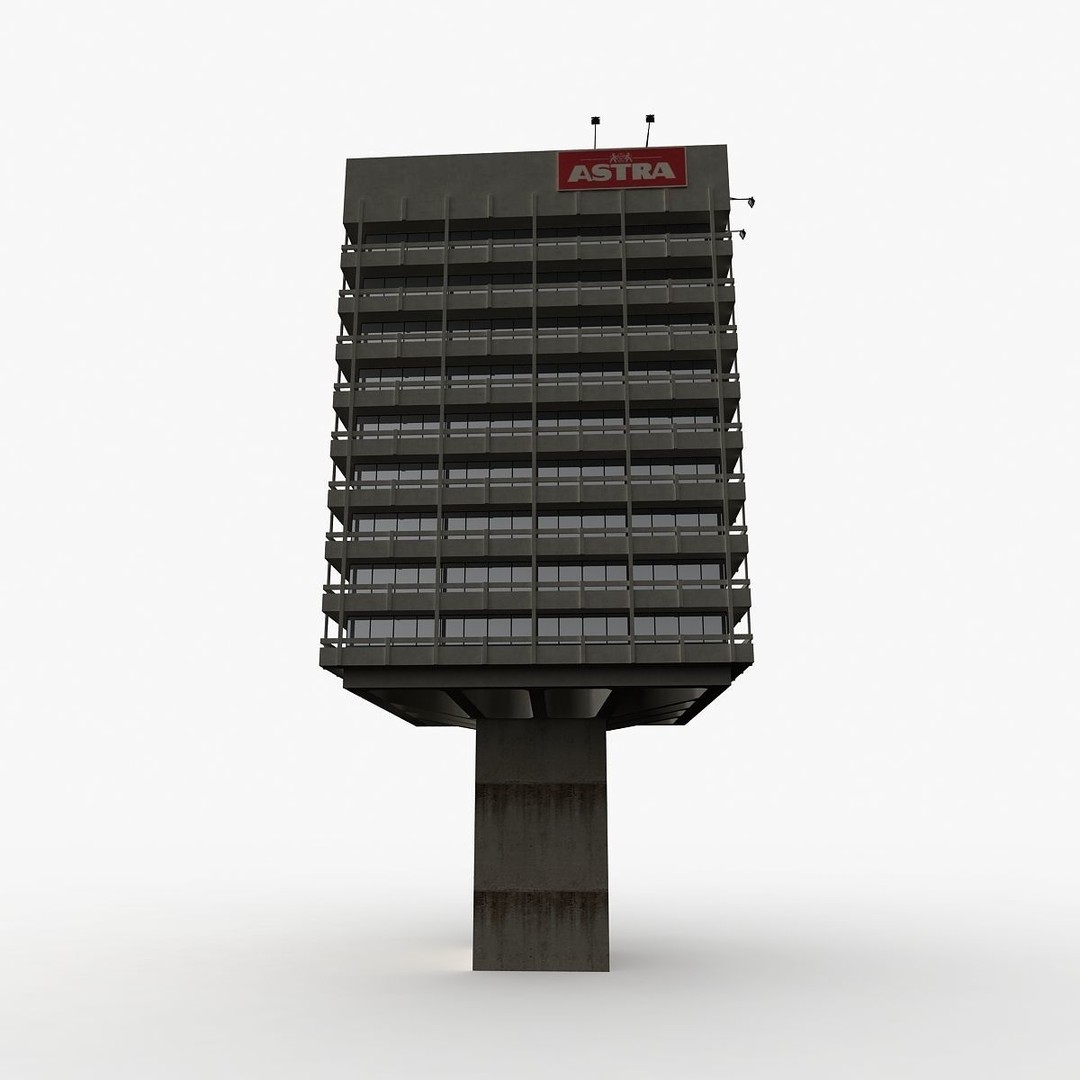 Astra Building 3D Model – Low Poly Architectural Asset, FBX/OBJ - View 35