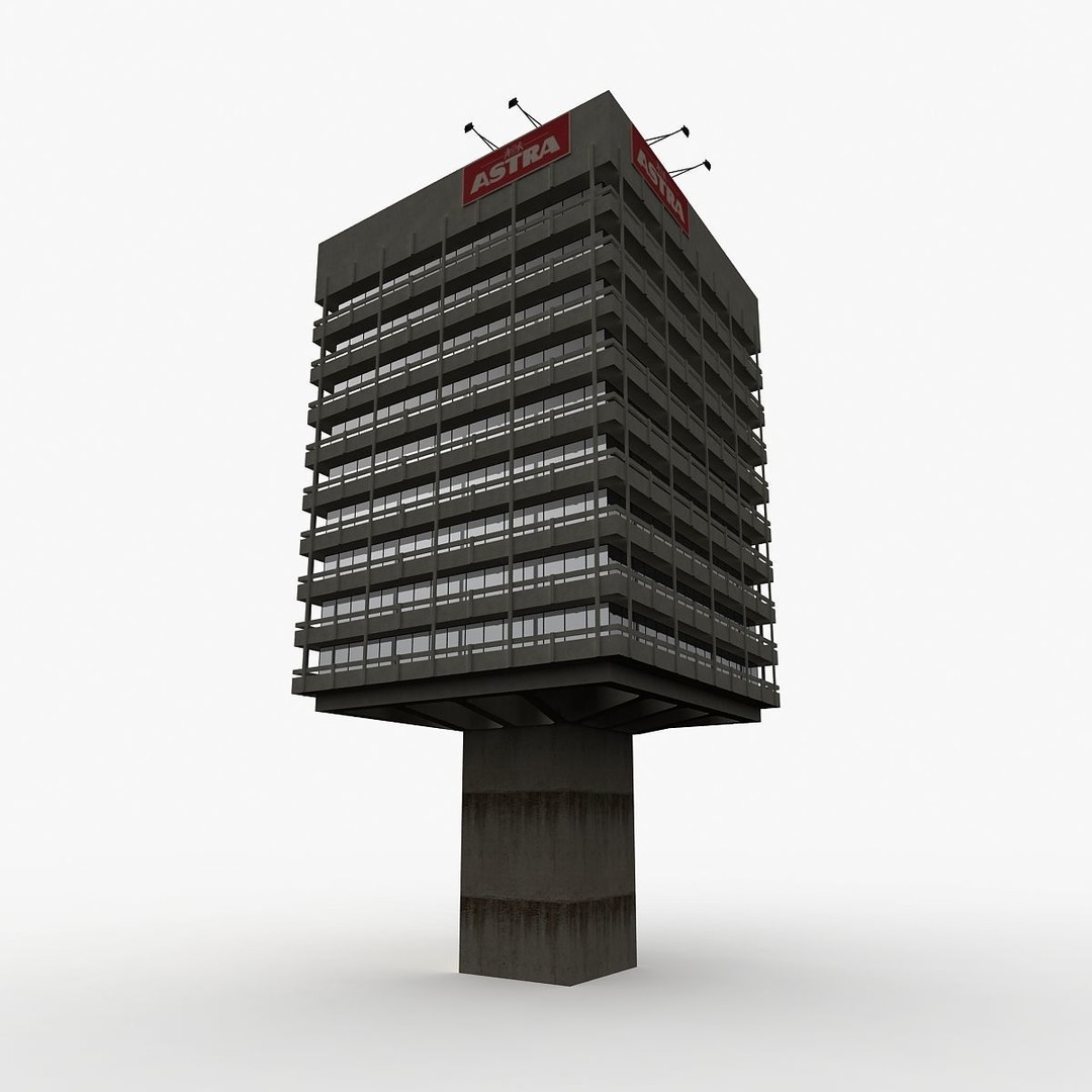 Astra Building 3D Model – Low Poly Architectural Asset, FBX/OBJ - View 36