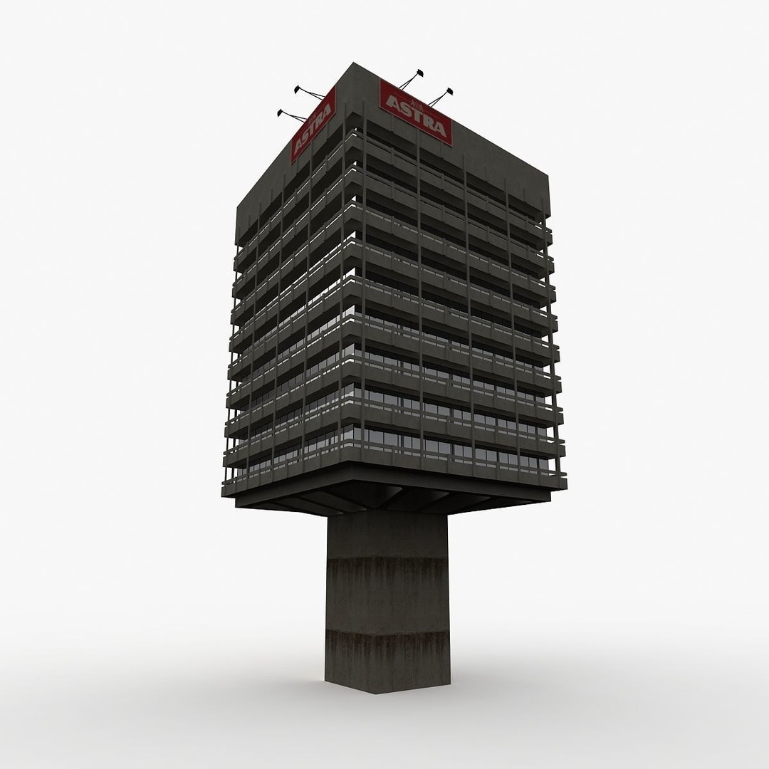 Astra Building 3D Model – Low Poly Architectural Asset, FBX/OBJ - View 37