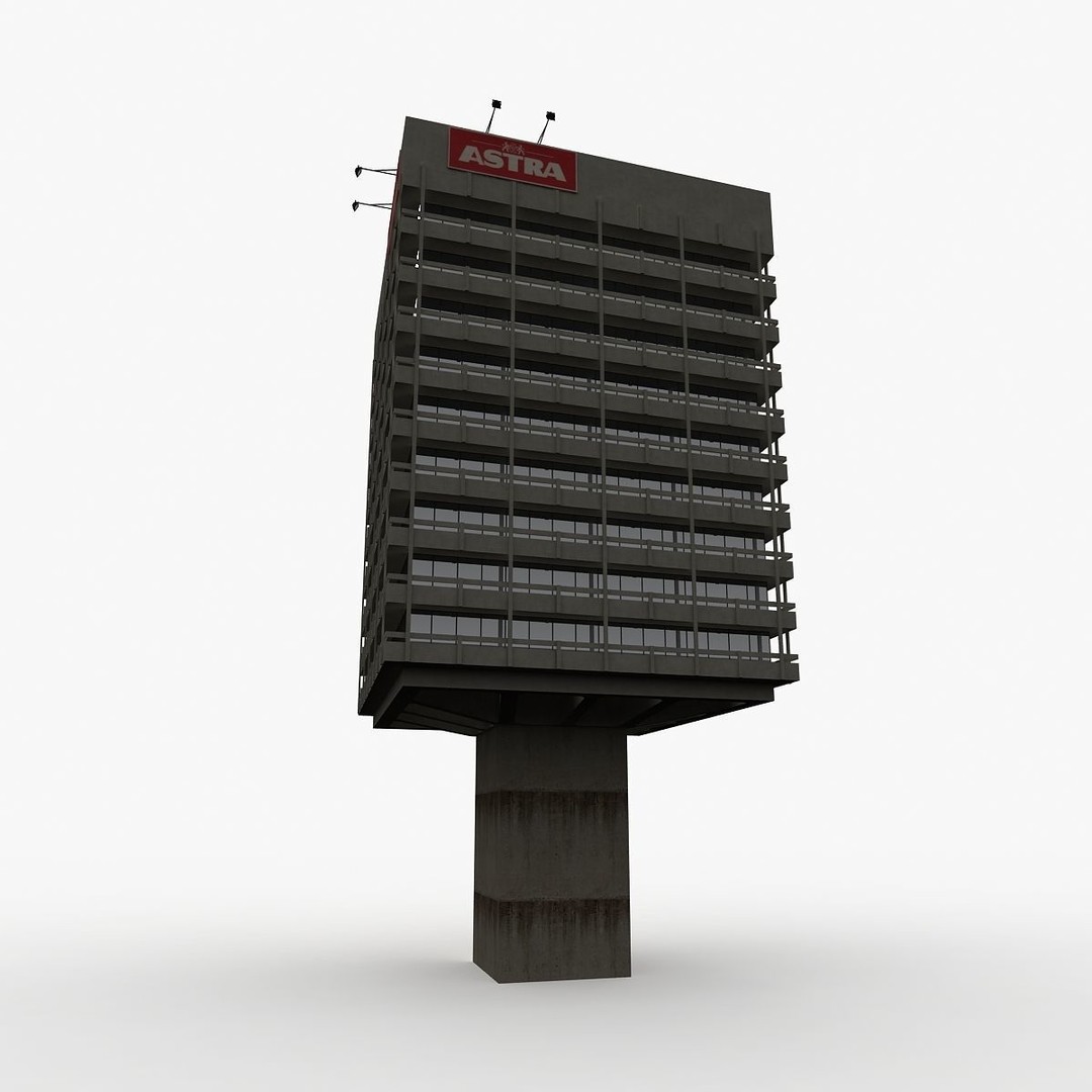 Astra Building 3D Model – Low Poly Architectural Asset, FBX/OBJ - View 38