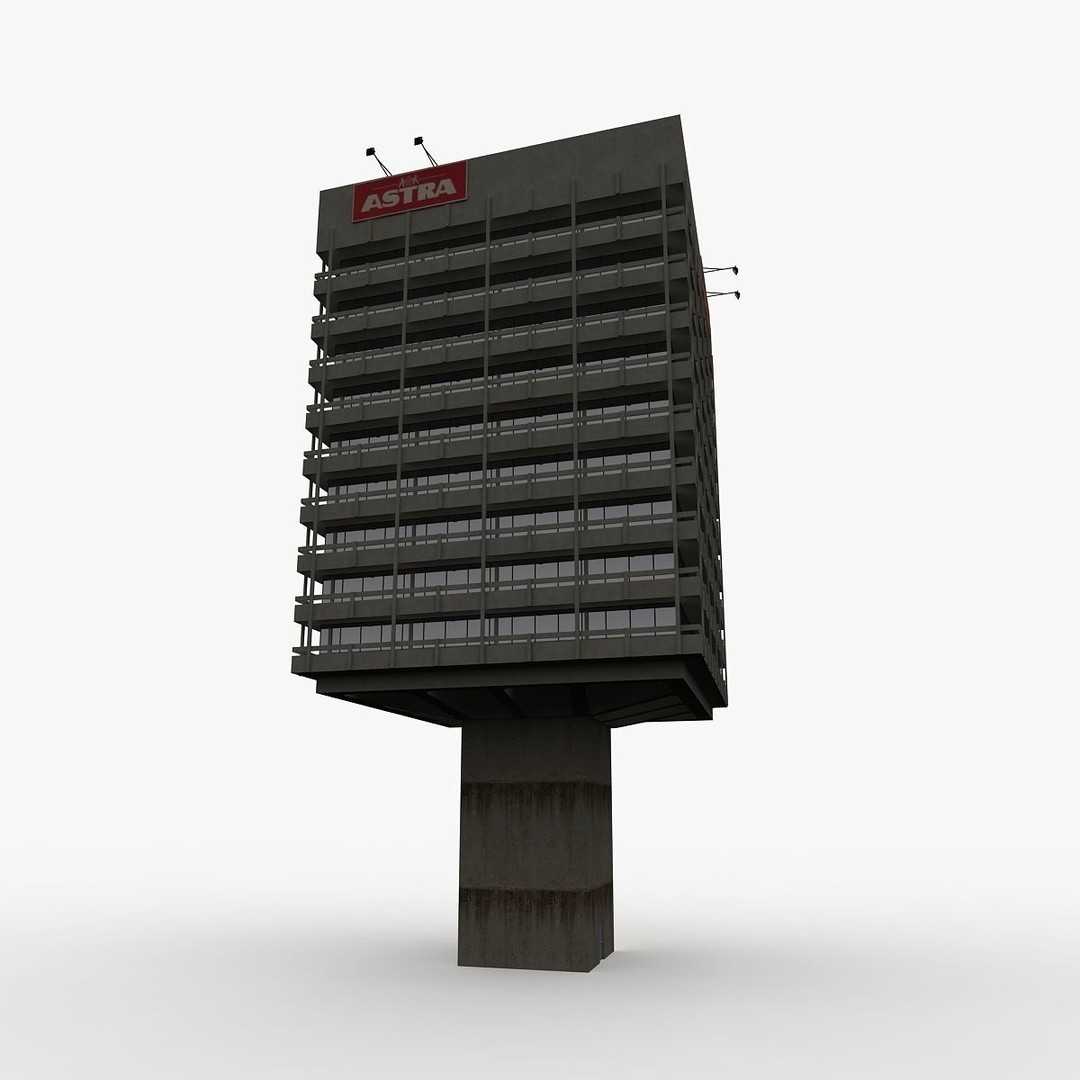 Astra Building 3D Model – Low Poly Architectural Asset, FBX/OBJ - View 39
