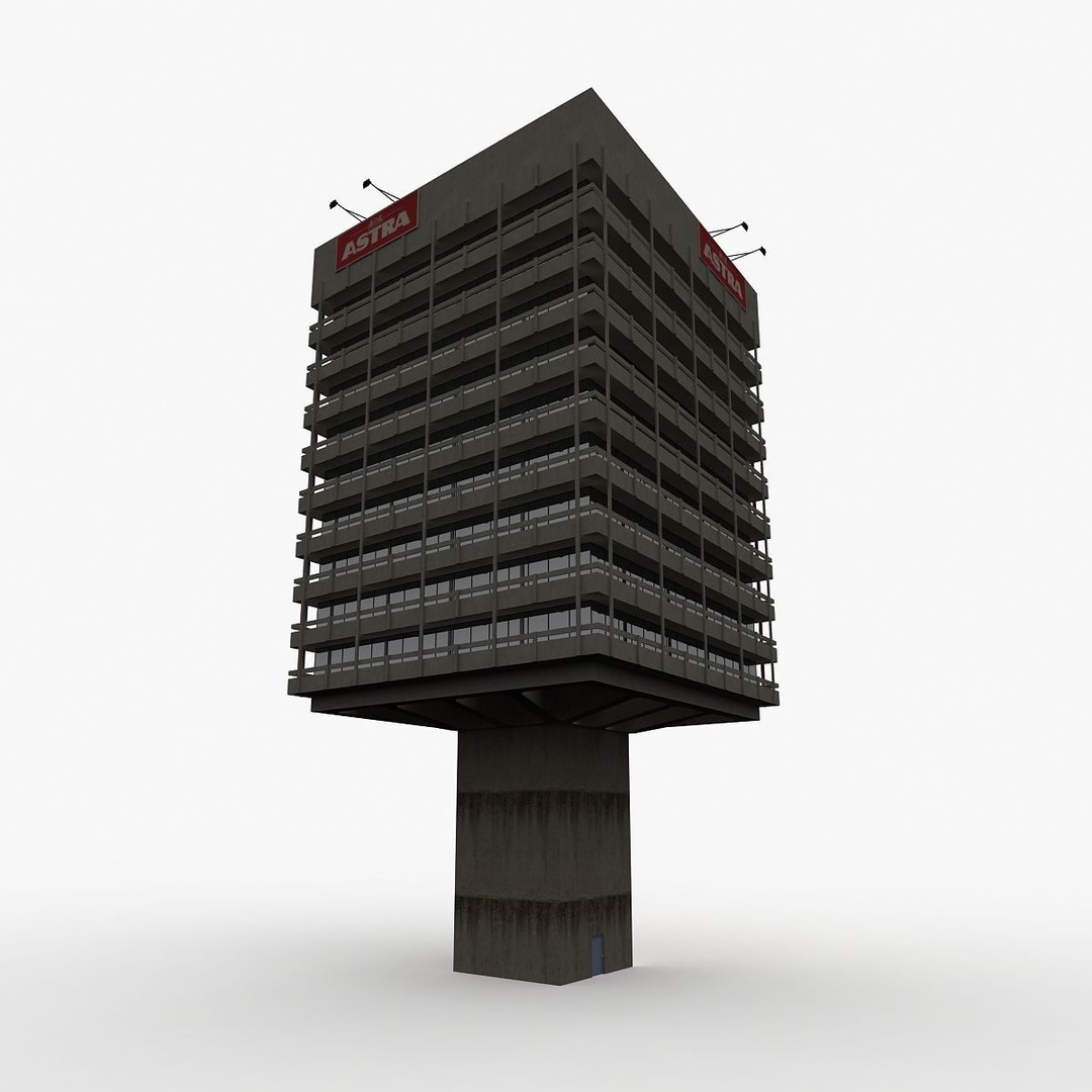 Astra Building 3D Model – Low Poly Architectural Asset, FBX/OBJ - View 40