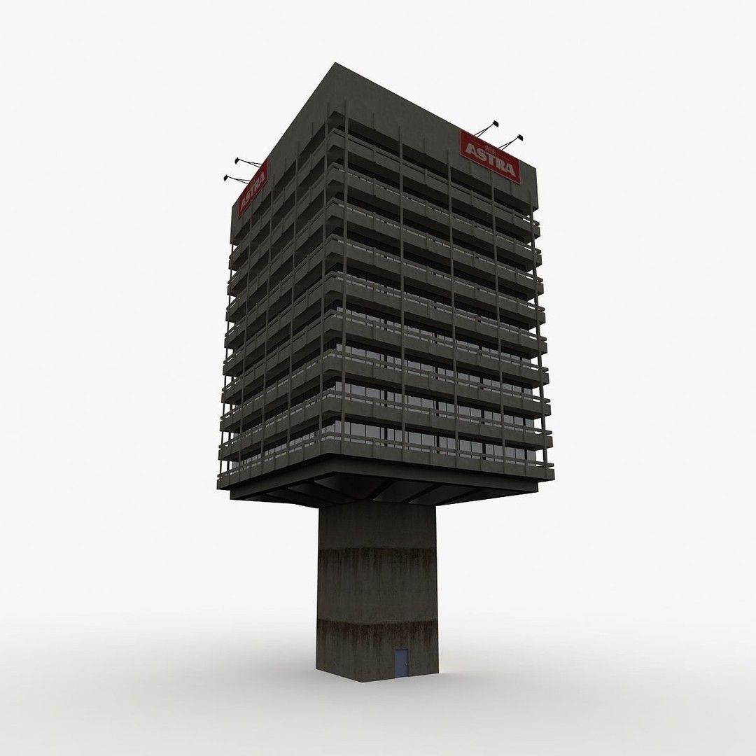 Astra Building 3D Model – Low Poly Architectural Asset, FBX/OBJ - View 41