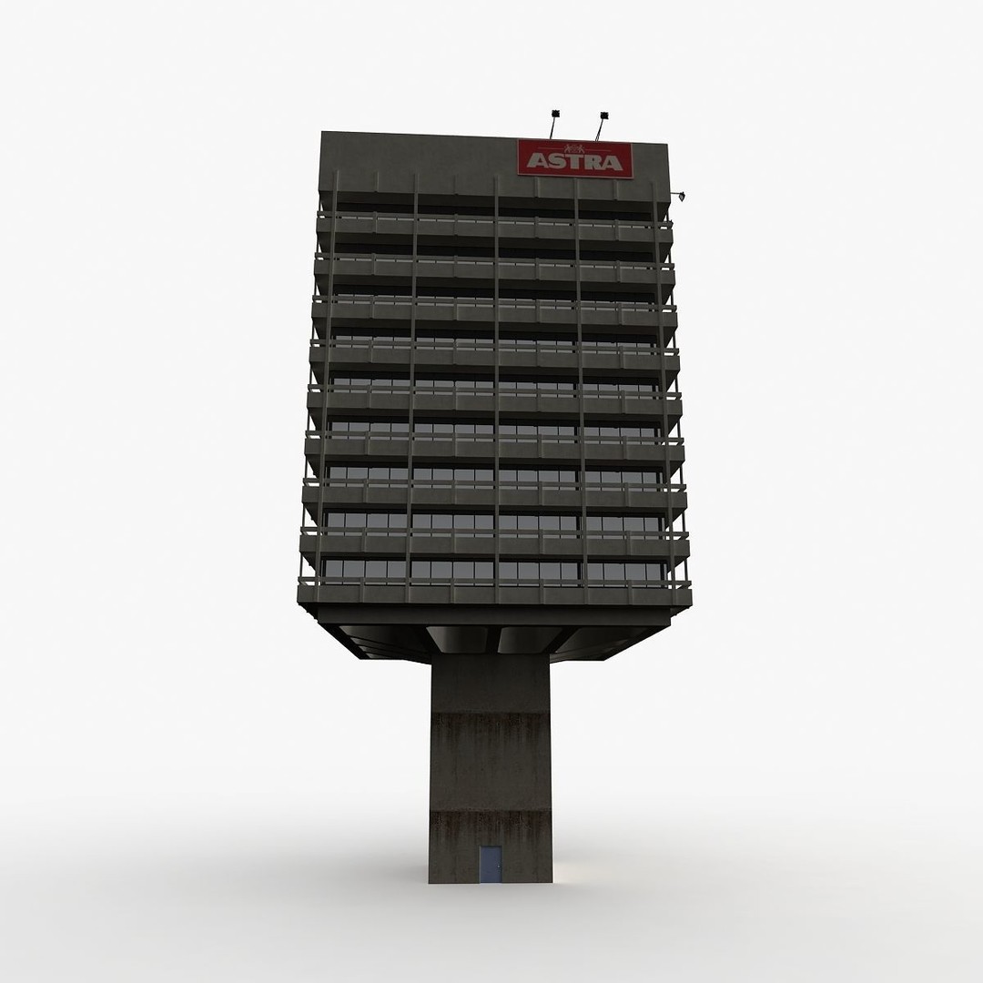 Astra Building 3D Model – Low Poly Architectural Asset, FBX/OBJ - View 42