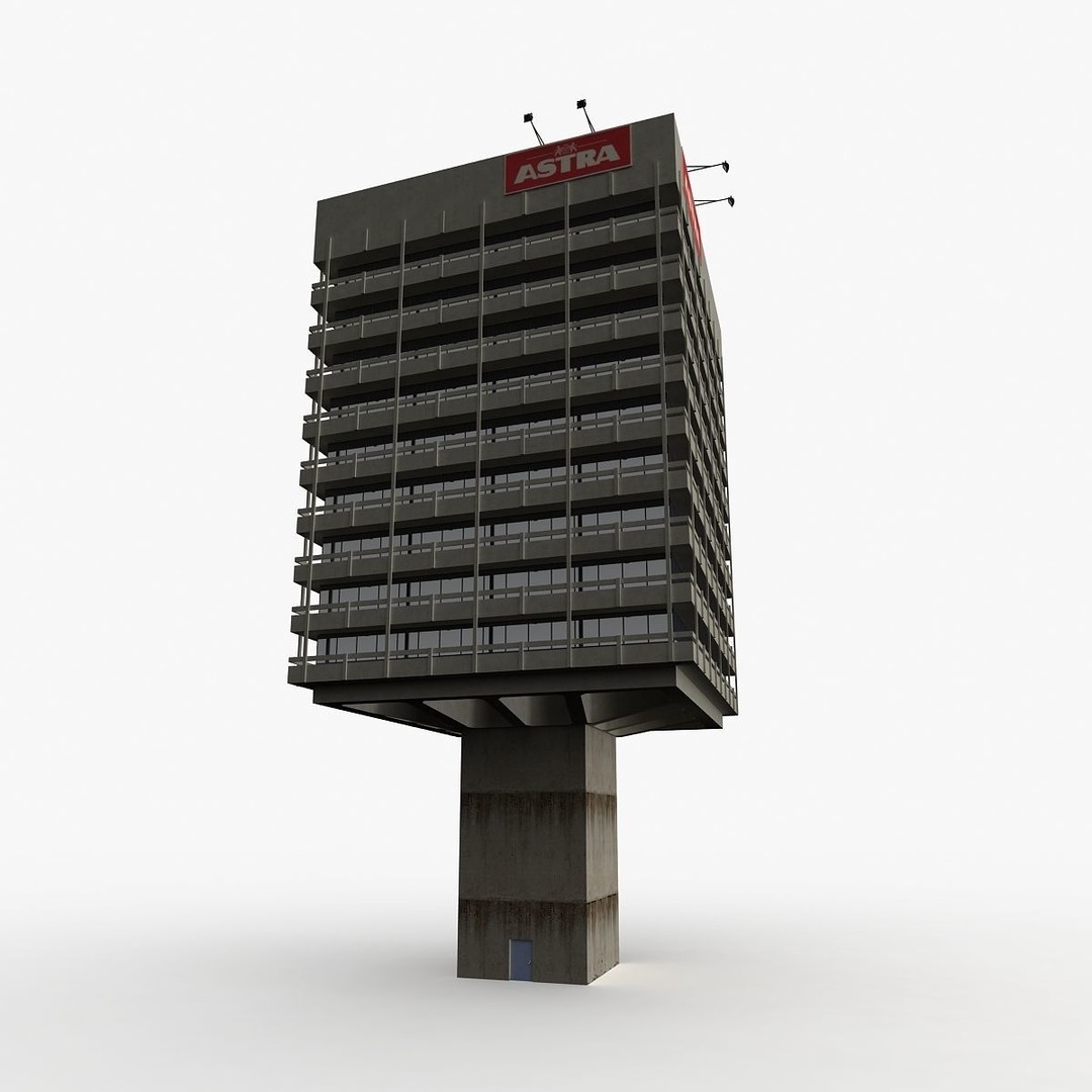 Astra Building 3D Model – Low Poly Architectural Asset, FBX/OBJ - View 43