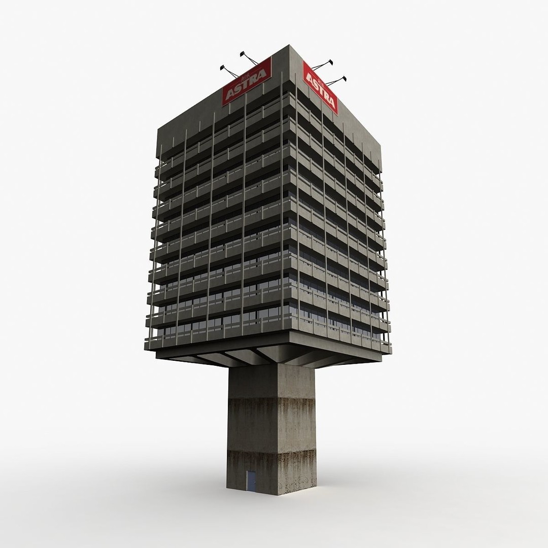 Astra Building 3D Model – Low Poly Architectural Asset, FBX/OBJ - View 44