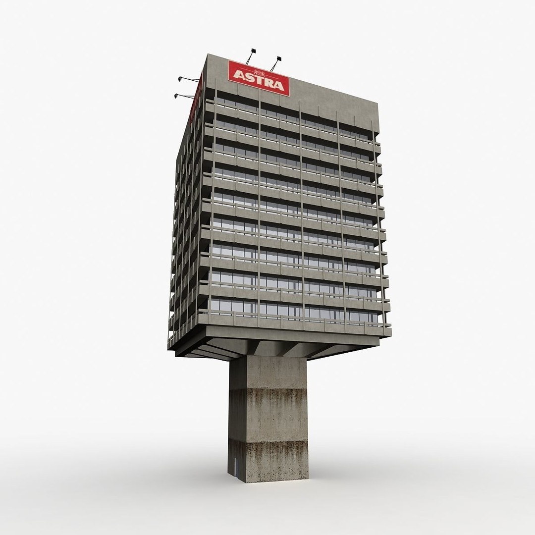 Astra Building 3D Model – Low Poly Architectural Asset, FBX/OBJ - View 45